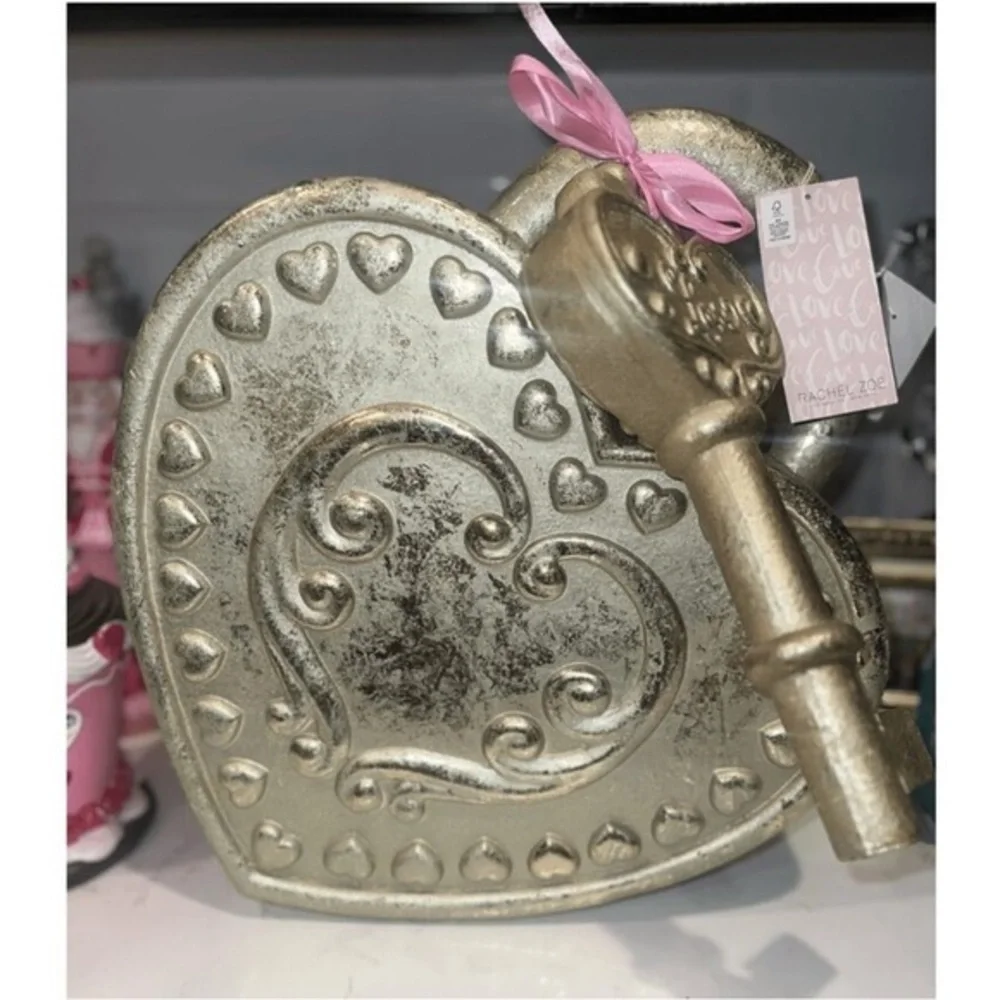 Tik Tok Viral Valentine’s Day Rachel Zoe Xtra Large Gold Heart With Key